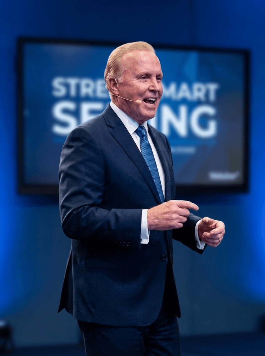 Ron Skalski on stage presenting Street Smart Selling
